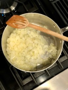 Sauteed onion for pasta sauce