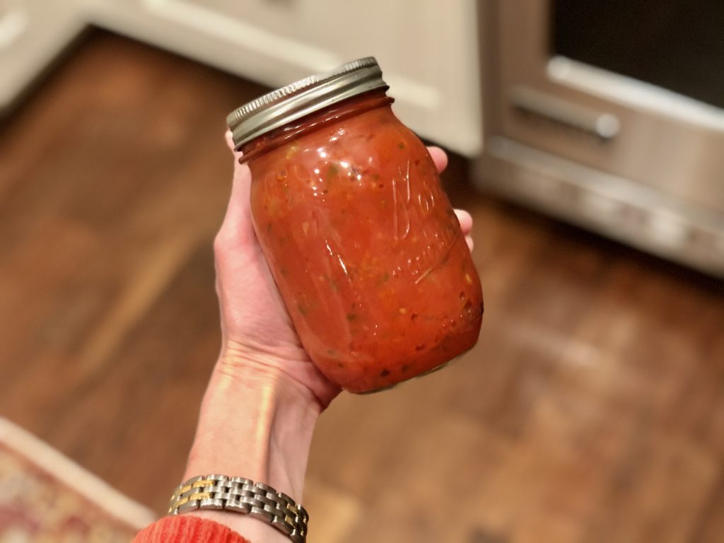 Jar of easy homemade pasta sauce